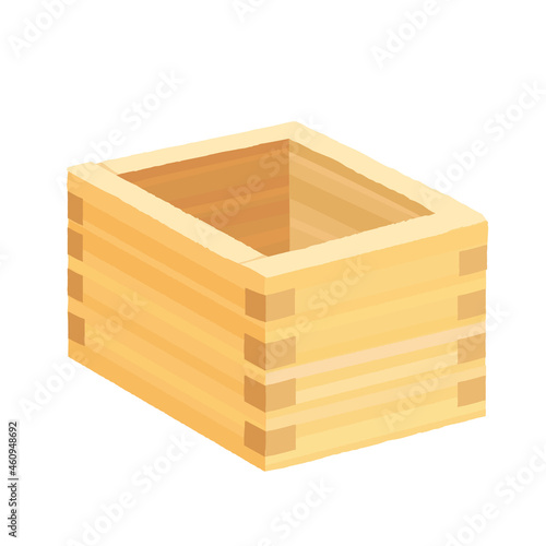 木製の枡　イラスト