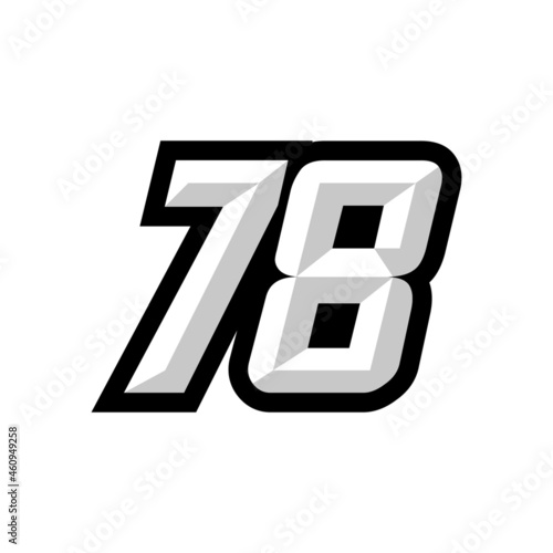 Creative modern logo design racing number 78