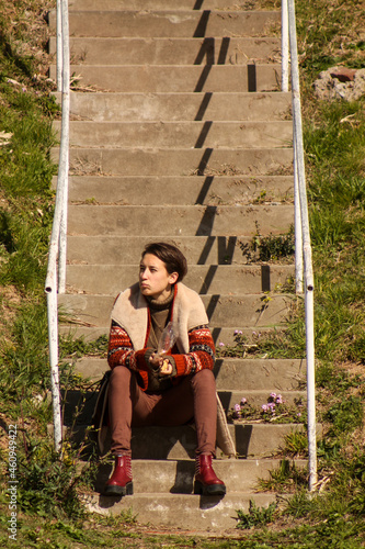person sitting on the stairs © SWOF.ph