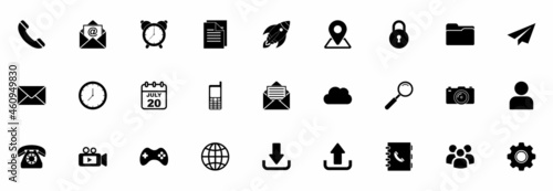 web icon set, web vector set sign symbol for computer or smartphone