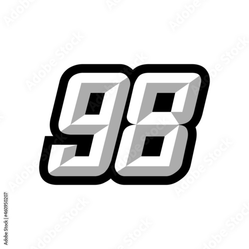 Creative modern logo design racing number 98