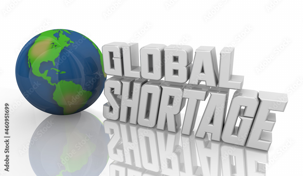 Global Shortage Supply Chain Crisis Low Inventory International Trade 3d Illustration