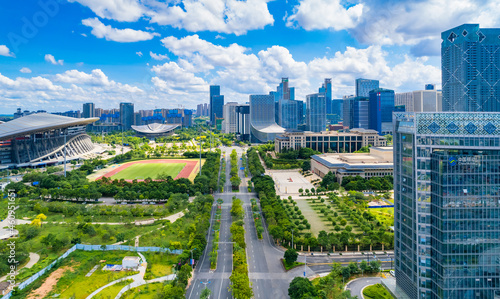 Urban scenery of CBD in Nanning, Guangxi, China