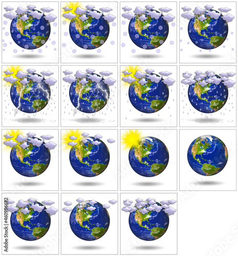 3D  Earth Planet for  weather report