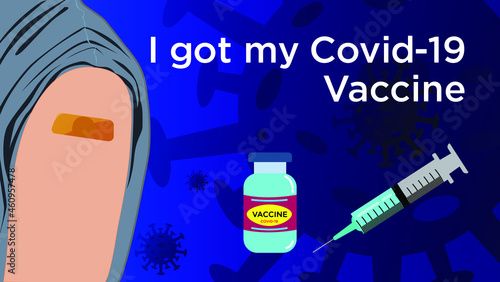 New concepts i got my covid-19 vaccine as an invitaton campaign to be active in the covid-19 vaccine