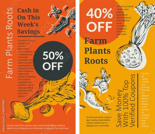 Farm plants roots reduction of price on products