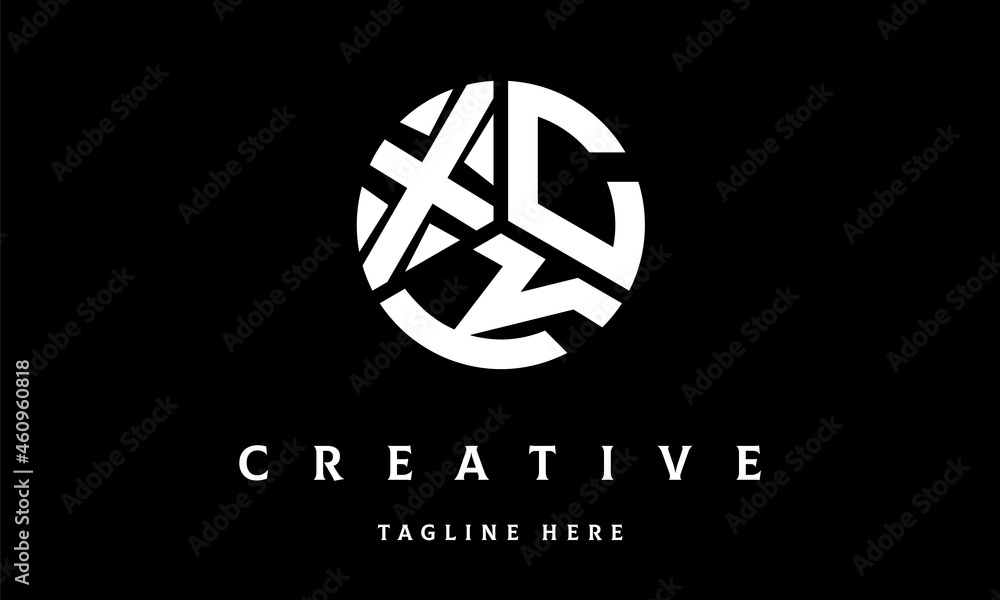 XCK circle three letter logo XCK circle three letter logo