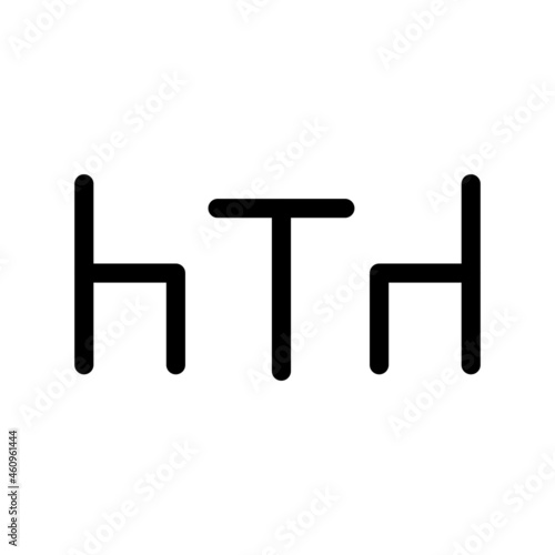 Meeting Table Outline Vector Icon Design