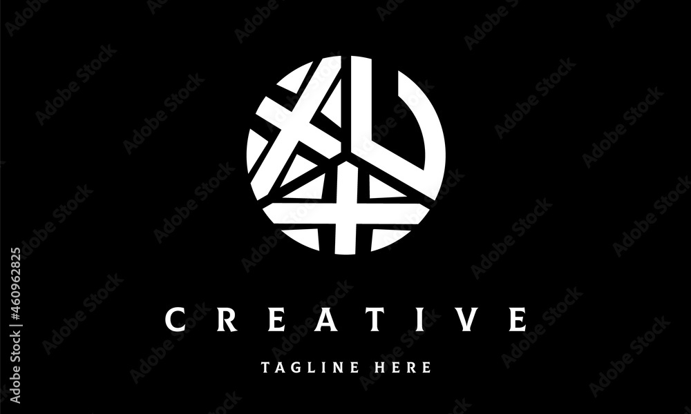 XUX circle three letter logo XUX circle three letter logo