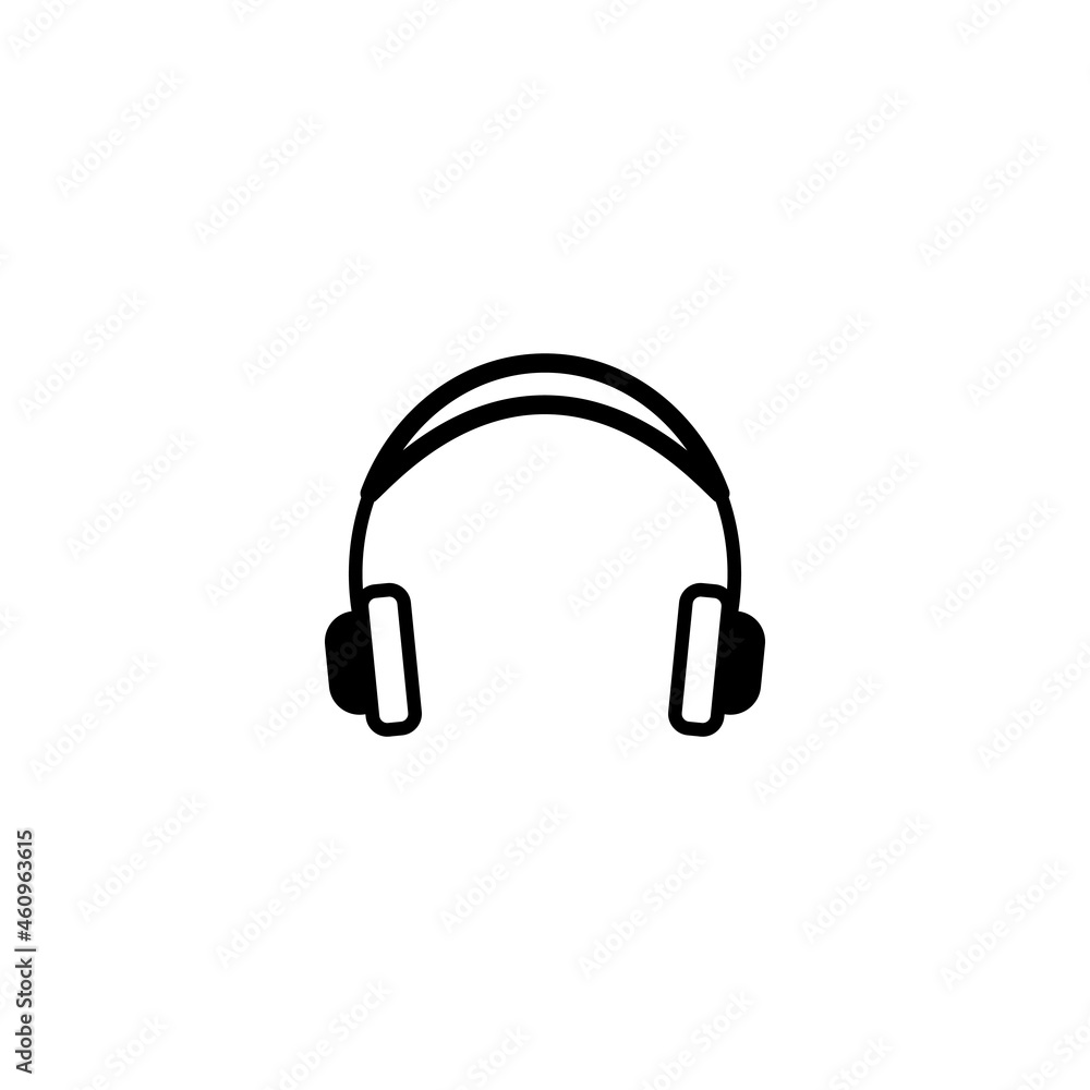 Headphone icon design illustration template vector Headphone icon design illustration template vector