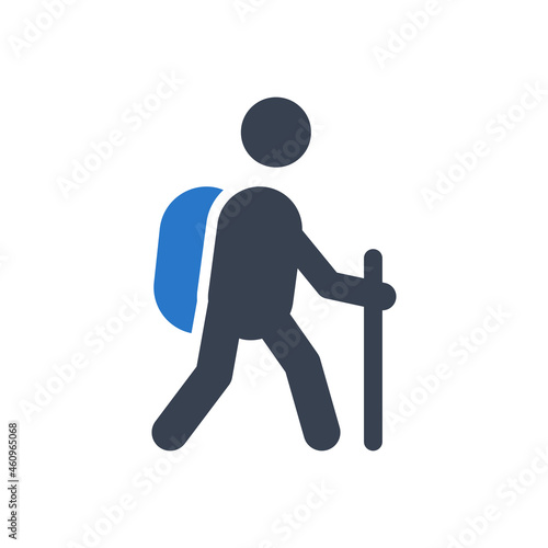 Backpacker icon vector graphic