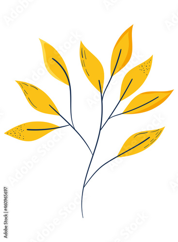 branch with yellow leaves