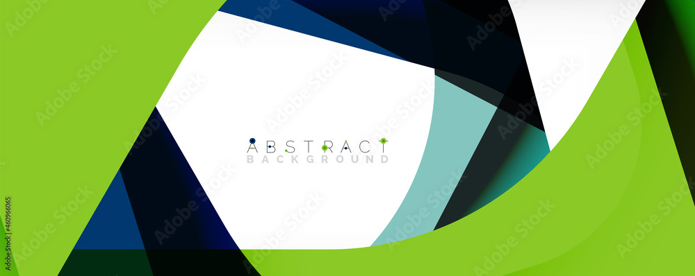 Geometric abstract background - multicolored abstract shapes on white. Vector Illustration For Wallpaper, Banner, Background, Landing Page