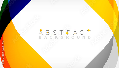 Abstract square shape with overlapping waves, minimal geometric background. Vector Illustration For Wallpaper, Banner, Background, Landing Page