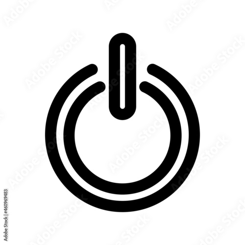 Shutdown Outline Vector Icon Design