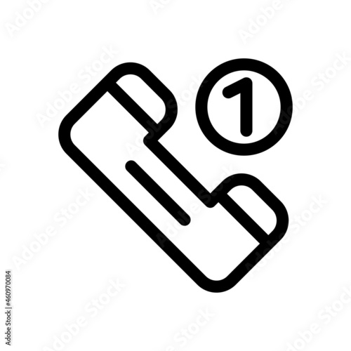 Missed Call Outline Vector Icon Design