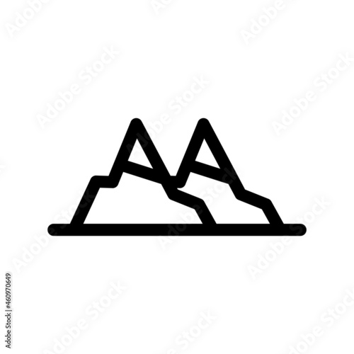 Mountains Outline Vector Icon Design