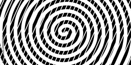 Wallpaper Mural Swirl hypnotic black and white spiral. Monochrome abstract background. Vector flat geometric illustration.Template design for banner, website, template, leaflet, brochure, poster Torontodigital.ca