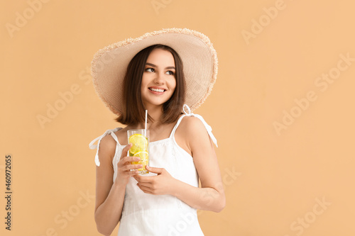 Beautiful young woman with ...