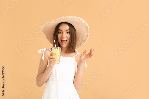 Beautiful young woman with ...