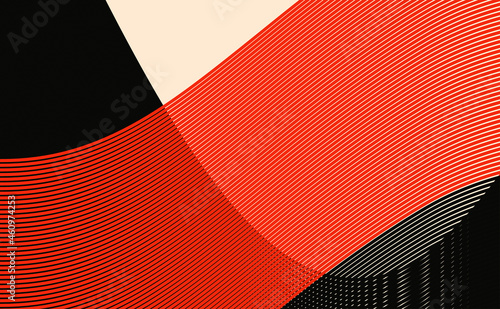 abstract graphic veils background red black ivory