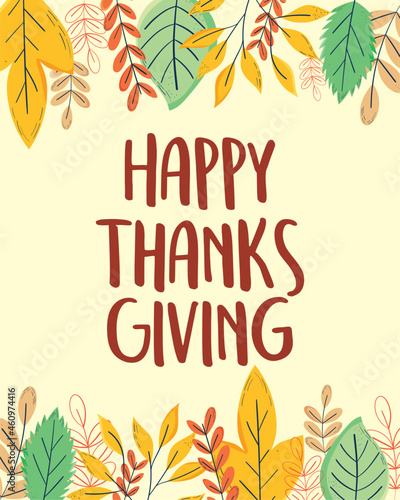Happy thanksgiving illustration