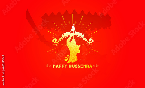 Dussehra vijayadashami festival concept with ram and ravan fighting