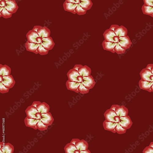 tropical floral seamless pattern with abstract jasmine flowers on red background. floral background seamless. wallpaper decorative. vector design. fabric print texture