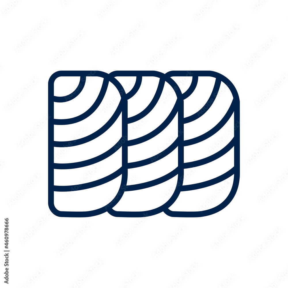 Sashimi icon logo template isolated on white background. Sashimi icon logo template isolated on white background.