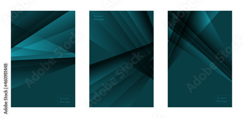 Set of blue cover background