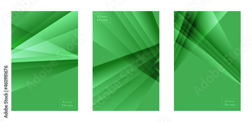 set of green cover background vector
