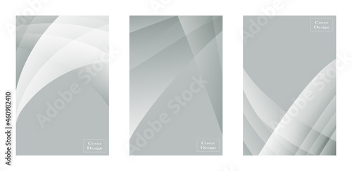 Set of grey and white cover background