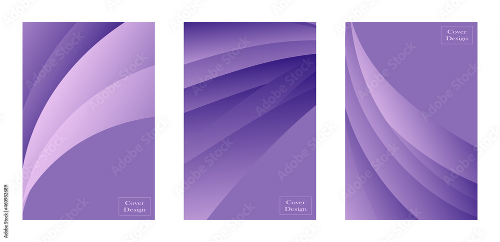 Set of purple cover background