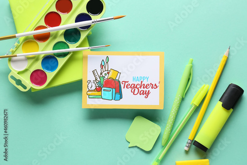 Happy Teacher's Day. Drawin...