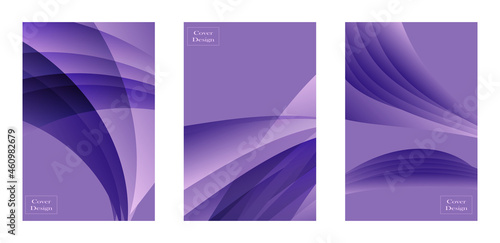 Set of purple cover background