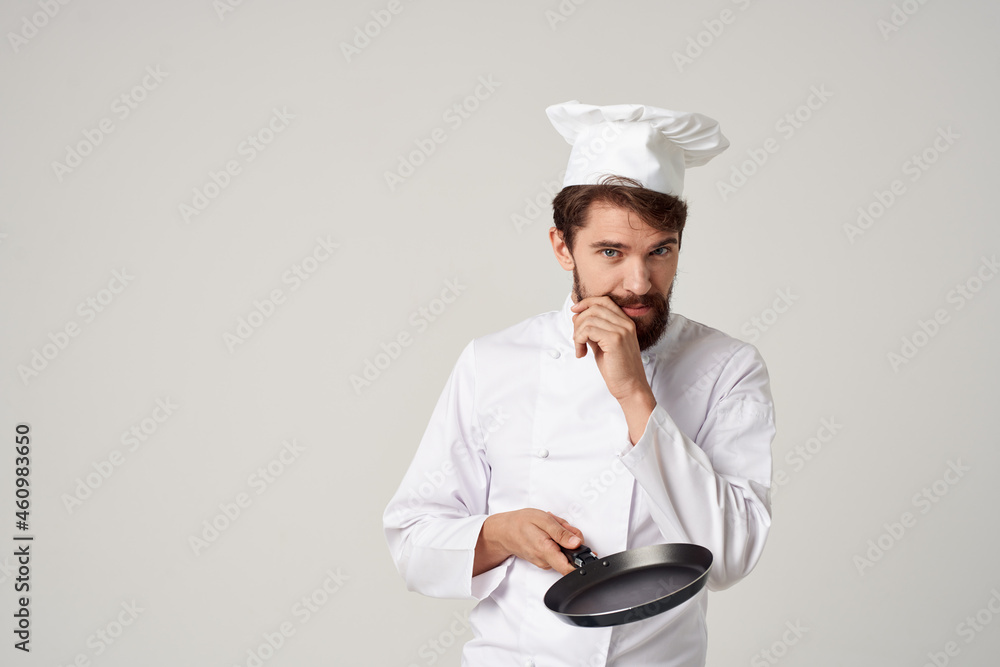 male cook restaurant provision of services light background male cook restaurant provision of services light background