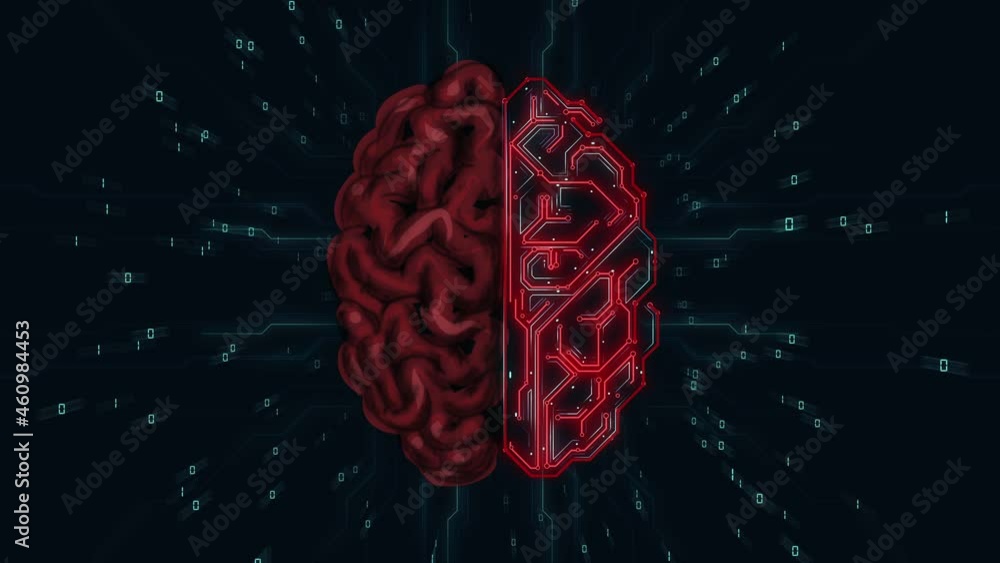 AI Artificial intelligence digital brain Futuristic human brain ...