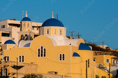 View of the Greek archipelago of Santorini by day