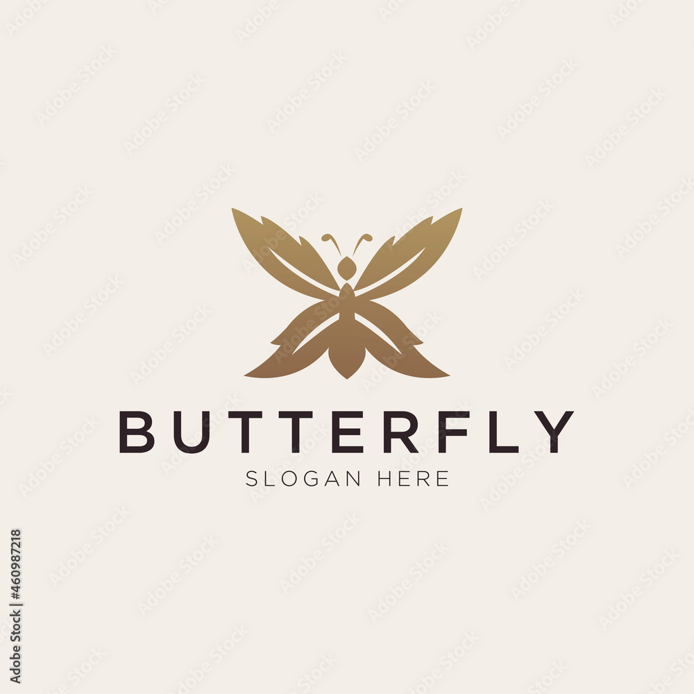 Luxury butterfly logo template Luxury butterfly logo template