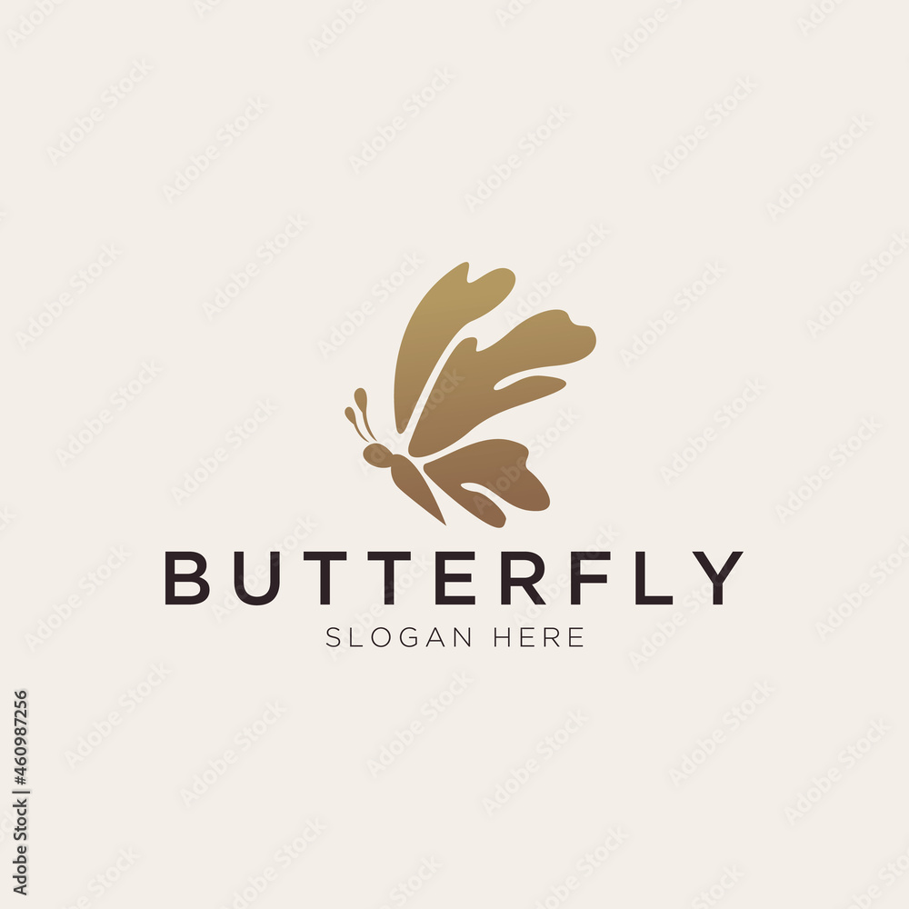 Obraz premium Luxury butterfly logo template
