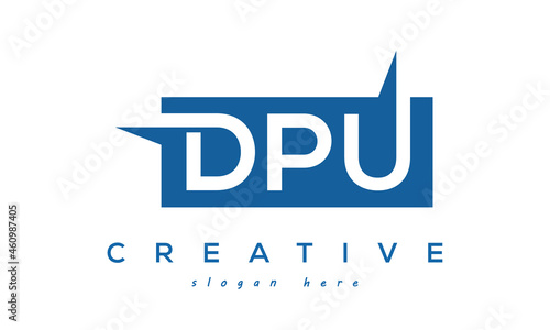 Creative Initial DPU Letter Logo Design Vector photo