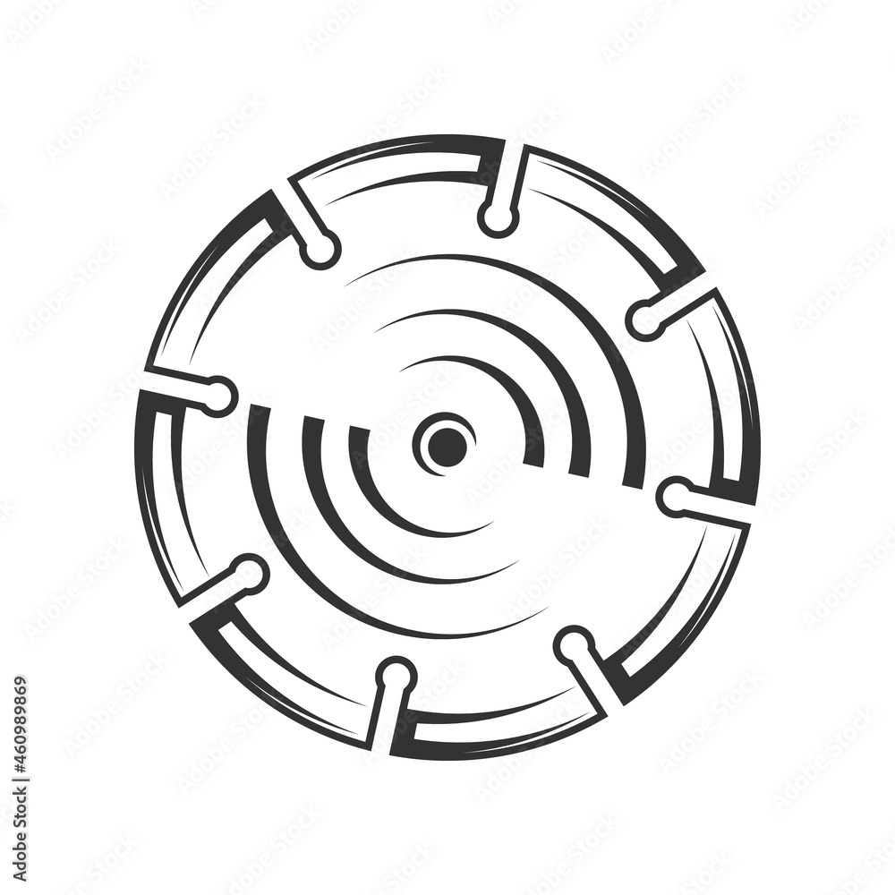 Circular saw close up isolated on white background. Vector illustration Circular saw close up isolated on white background. Vector illustration
