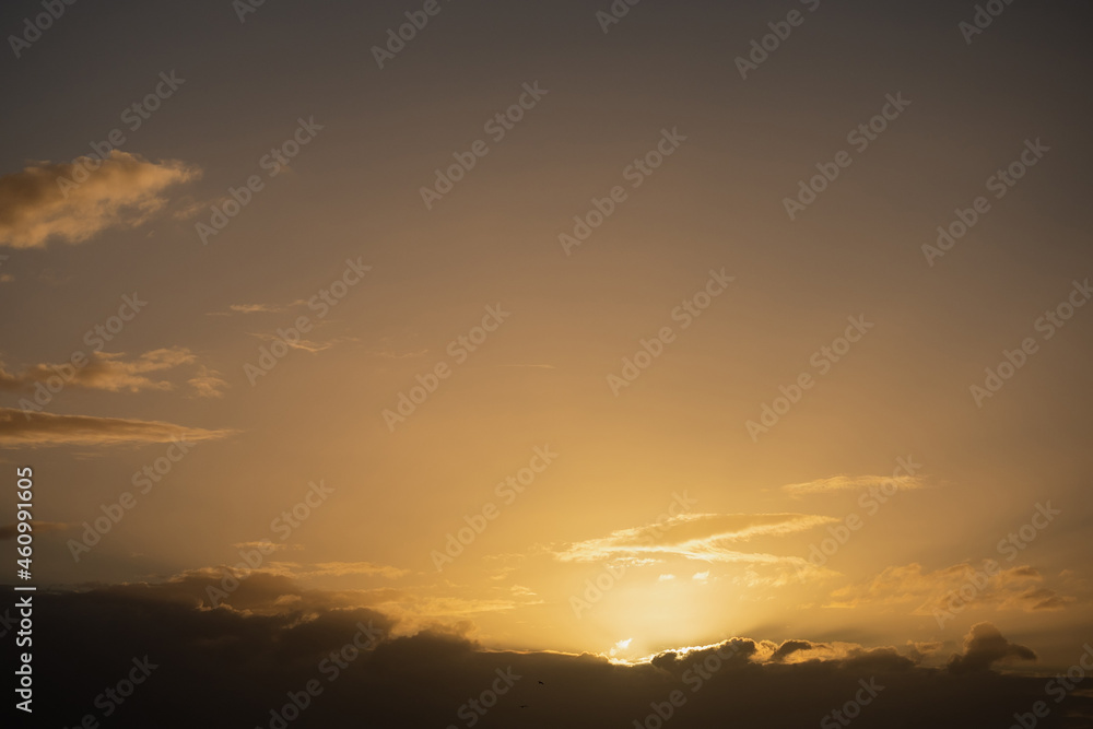 Simple sunset sky. Nature background. Copy space. Simple sunset sky. Nature background. Copy space.