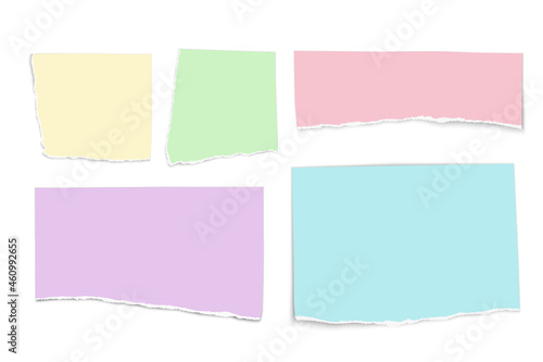 Wallpaper Mural Set of color paper tears isolated on white background Torontodigital.ca