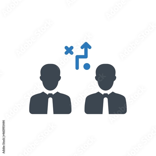 Teamwork strategy icon