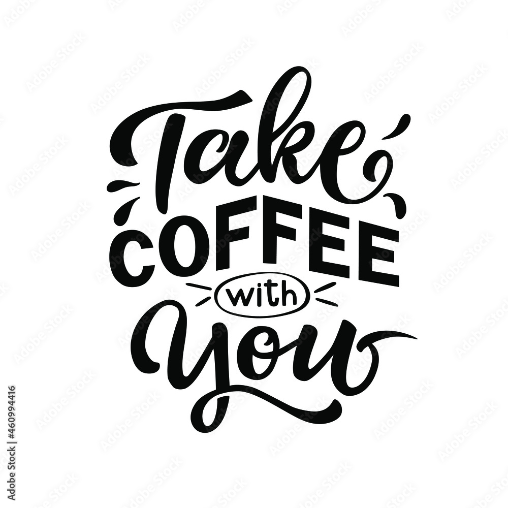 Vector lettering illustration of Vector lettering illustration of
