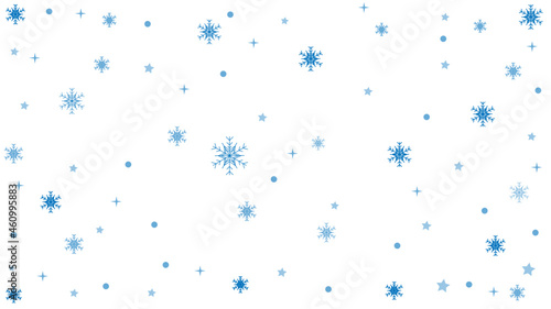 Happy New Year and Merry Christmas card  seamless snowflake on white background.