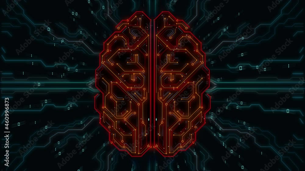 AI Artificial intelligence digital brain Futuristic human brain ...