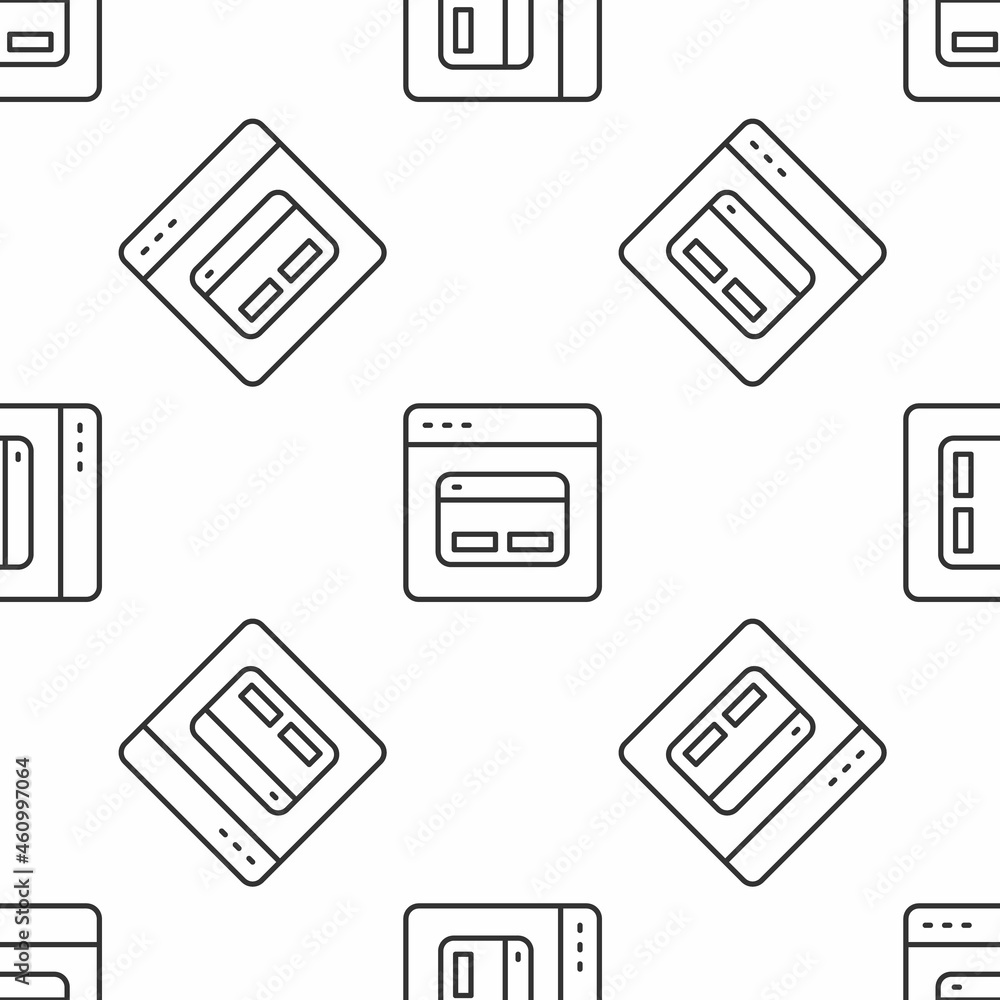 Grey line Search engine icon isolated seamless pattern on white background. Vector Grey line Search engine icon isolated seamless pattern on white background. Vector