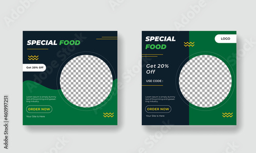 Special offer post social media food banner